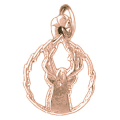 14K or 18K Gold Deer Pendant