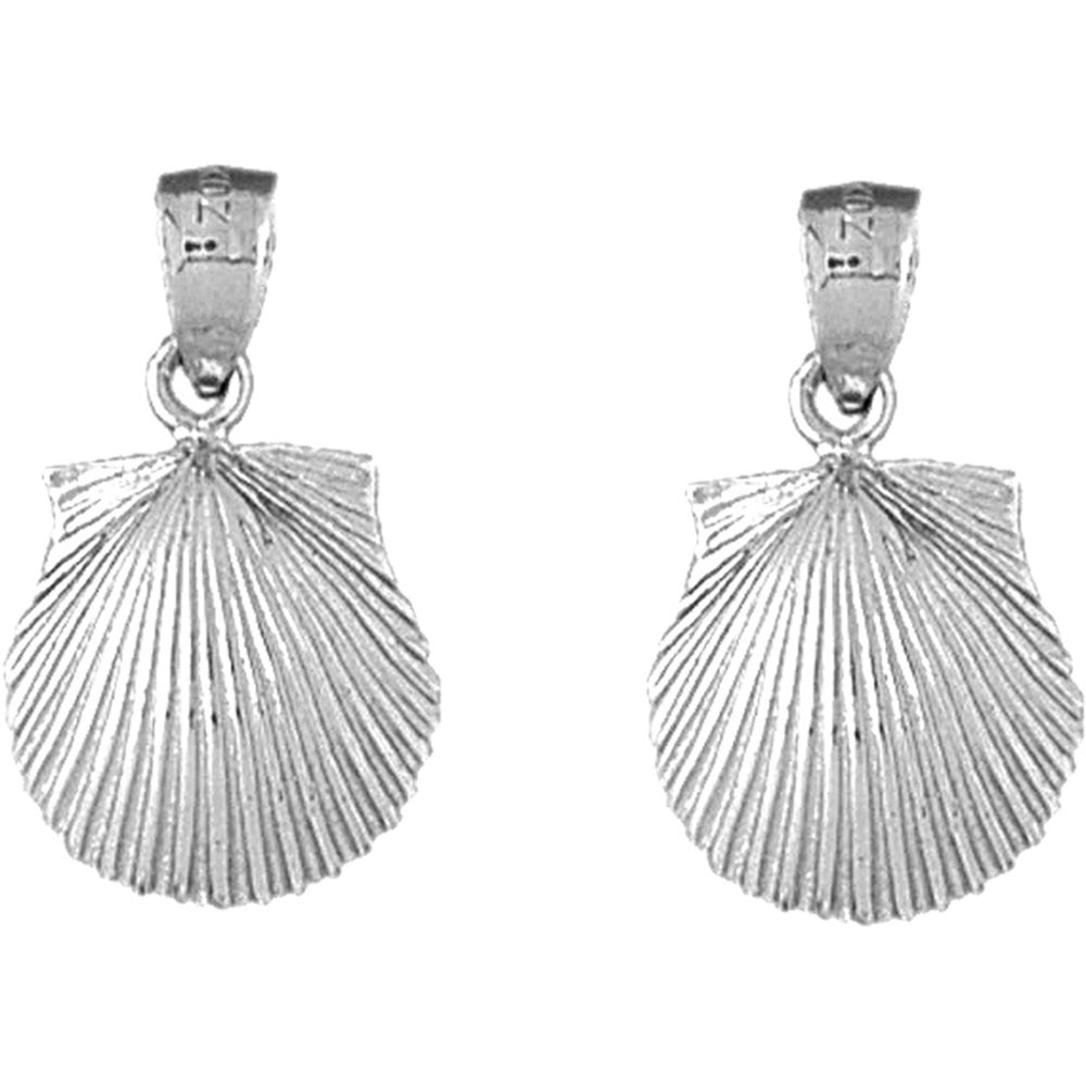 Sterling Silver 23mm Shell Earrings