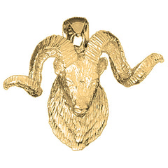 10K, 14K or 18K Gold Ram Pendant