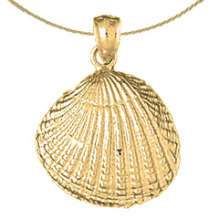 10K, 14K or 18K Gold Shell Pendant