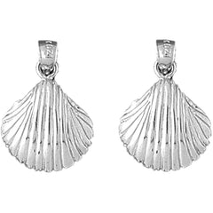 Sterling Silver 22mm Shell Earrings