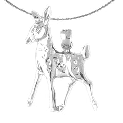 14K or 18K Gold Deer Pendant