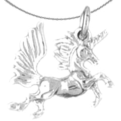 14K or 18K Gold 3D Unicorn Pendant