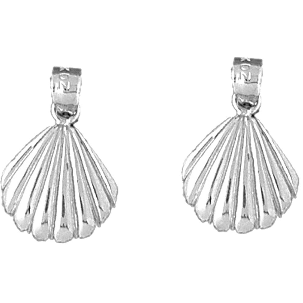 Sterling Silver 19mm Shell Earrings