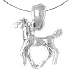 14K or 18K Gold 3D Horse Pendant