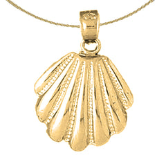 10K, 14K or 18K Gold Shell Pendant