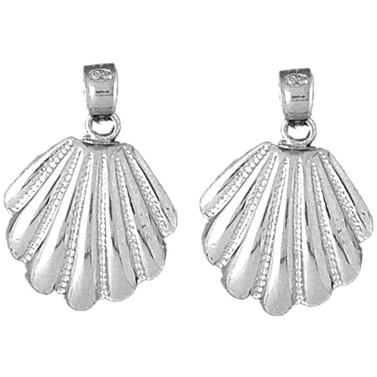 Sterling Silver 25mm Shell Earrings