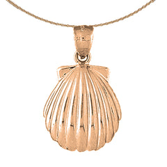 10K, 14K or 18K Gold Shell Pendant