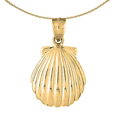 10K, 14K or 18K Gold Shell Pendant