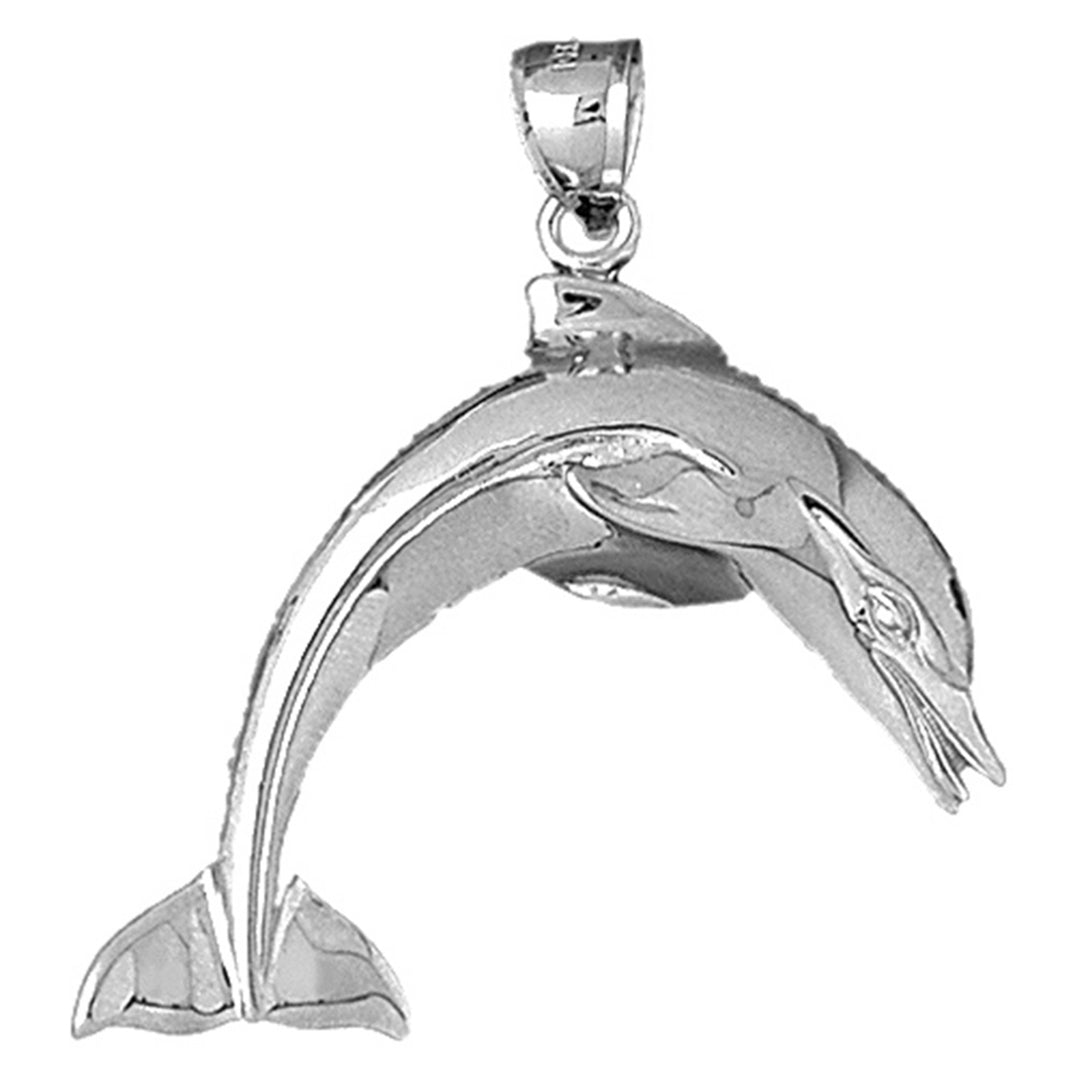 10K, 14K or 18K Gold Dolphin Pendant