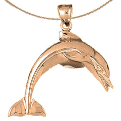 Delfinanhänger aus 10 Karat, 14 Karat oder 18 Karat Gold