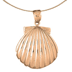 10K, 14K or 18K Gold Shell Pendant