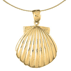 10K, 14K or 18K Gold Shell Pendant