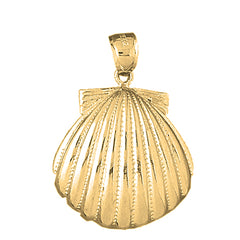 10K, 14K or 18K Gold Shell Pendant