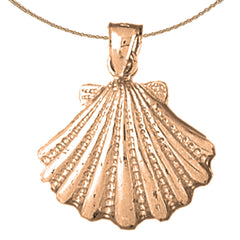 10K, 14K or 18K Gold Shell Pendant