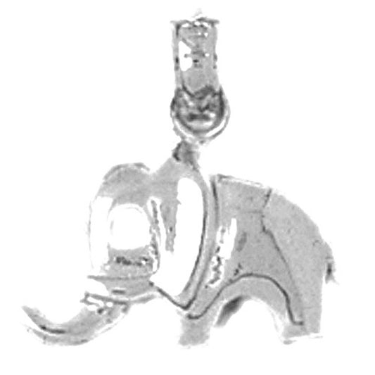 14K or 18K Gold Elephant Pendant