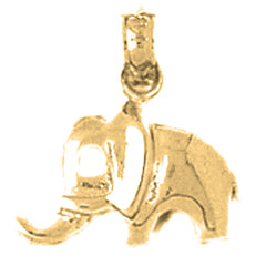 14K or 18K Gold Elephant Pendant