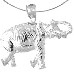 10K, 14K or 18K Gold Elephant Pendant