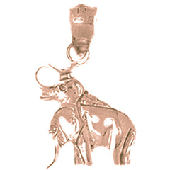 14K or 18K Gold Elephant Pendant