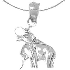 14K or 18K Gold Elephant Pendant