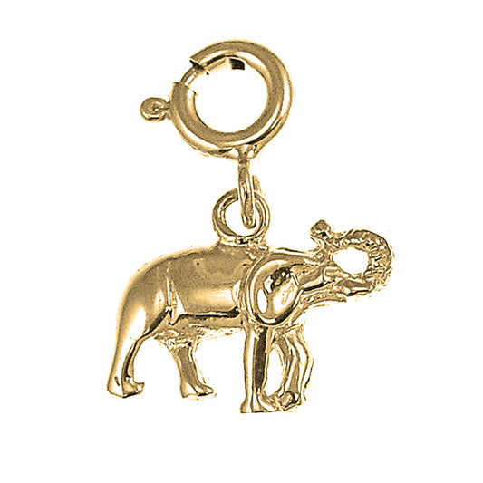 14K or 18K Gold Elephant Pendant