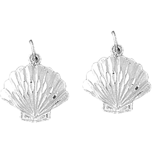 Sterling Silver 19mm Shell Earrings