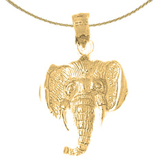 14K or 18K Gold Elephant Pendant