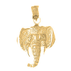 14K or 18K Gold Elephant Pendant