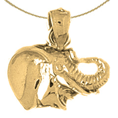 14K or 18K Gold Elephant Pendant