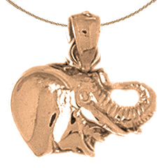 14K or 18K Gold Elephant Pendant