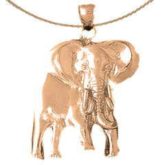 Colgante Elefante de Oro de 10K, 14K o 18K