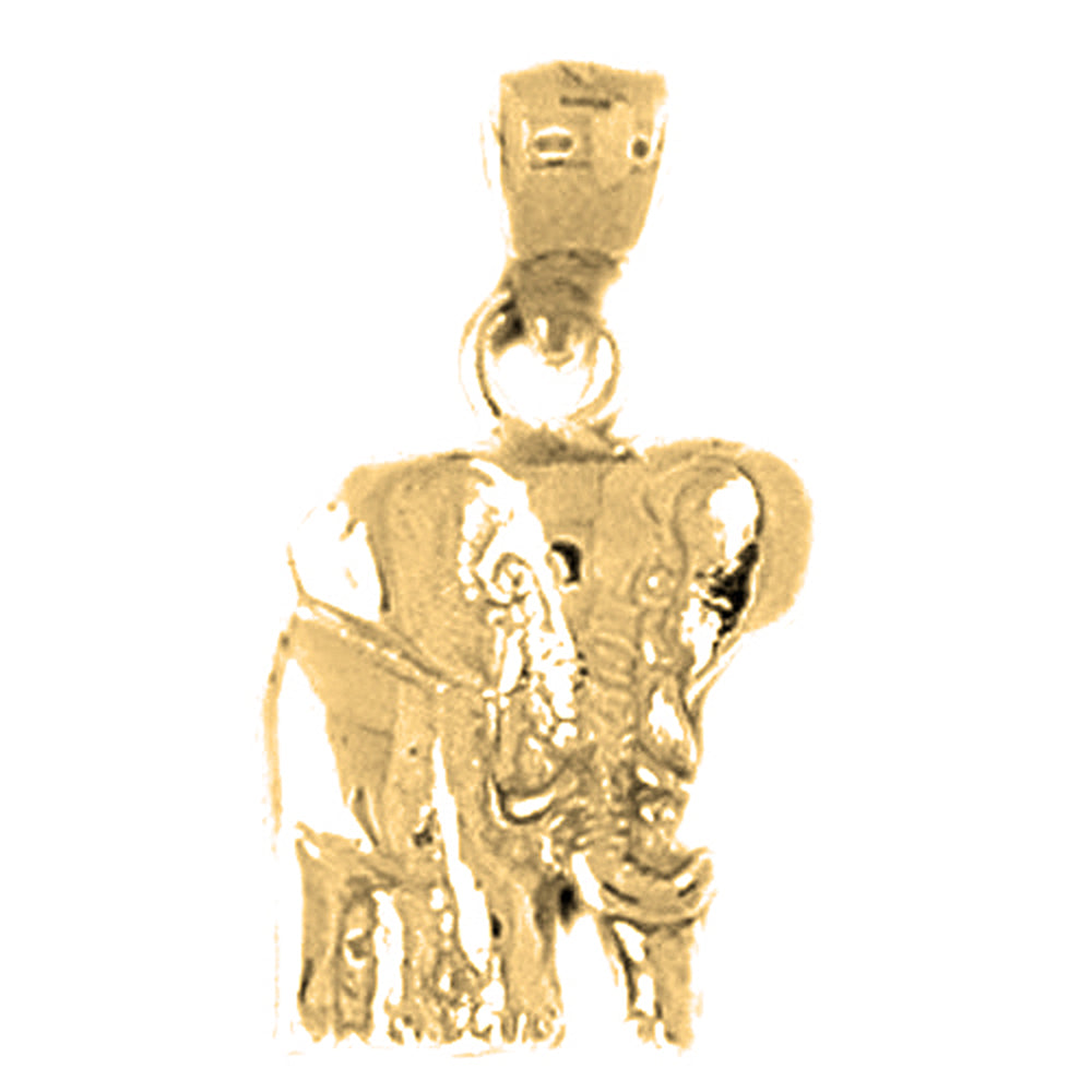 14K or 18K Gold Elephant Pendant