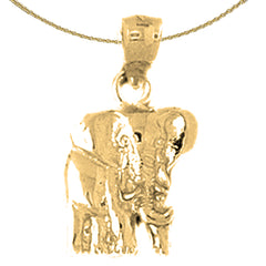 14K or 18K Gold Elephant Pendant