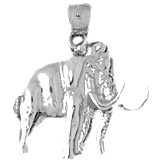 14K or 18K Gold Elephant Pendant