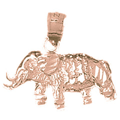 14K or 18K Gold Elephant Pendant