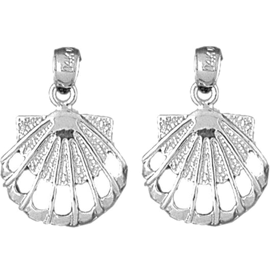 Sterling Silver 22mm Shell Earrings