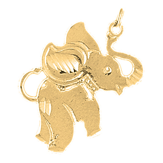 14K or 18K Gold Elephant Pendant