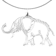 14K or 18K Gold Elephant Pendant