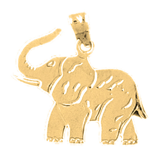 14K or 18K Gold Elephant Pendant