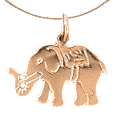 14K or 18K Gold Elephant Pendant