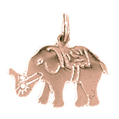 14K or 18K Gold Elephant Pendant