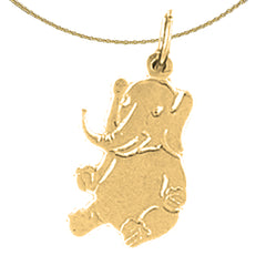 Elefantenanhänger aus 14 Karat oder 18 Karat Gold