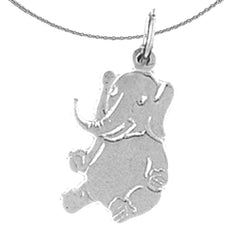 14K or 18K Gold Elephant Pendant