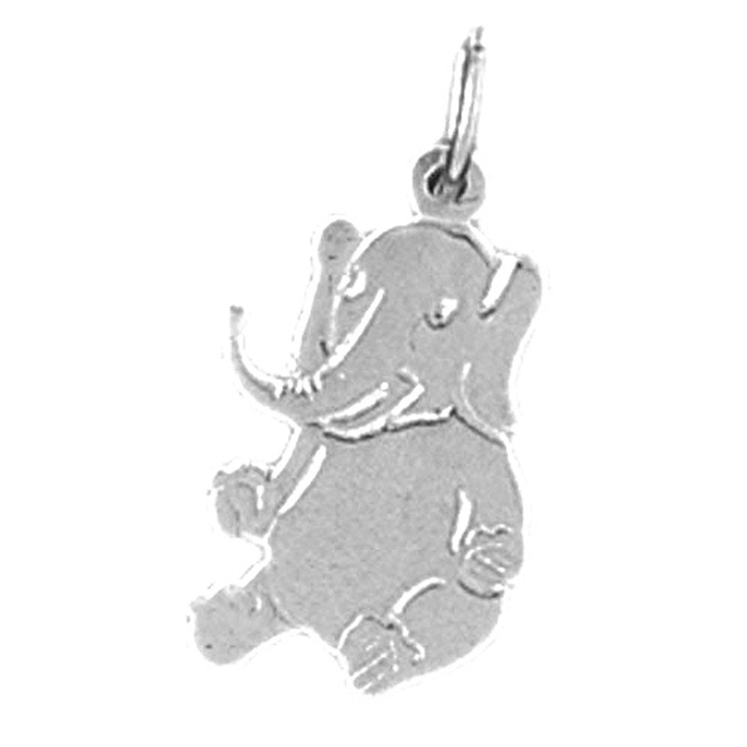 14K or 18K Gold Elephant Pendant