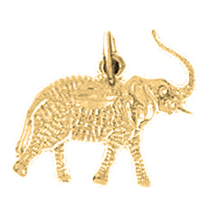 14K or 18K Gold Elephant Pendant