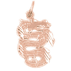 14K or 18K Gold Dragon Pendant