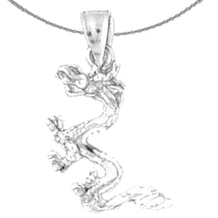 14K or 18K Gold 3D Dragon Pendant