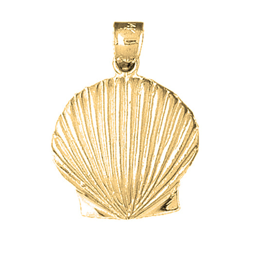 10K, 14K or 18K Gold Shell Pendant