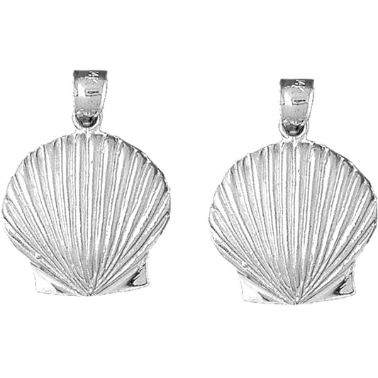 Sterling Silver 30mm Shell Earrings