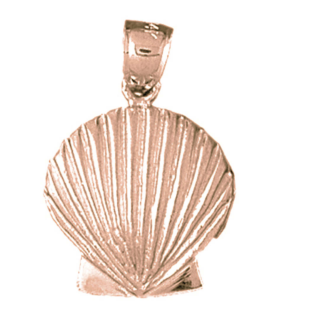 10K, 14K or 18K Gold Shell Pendant